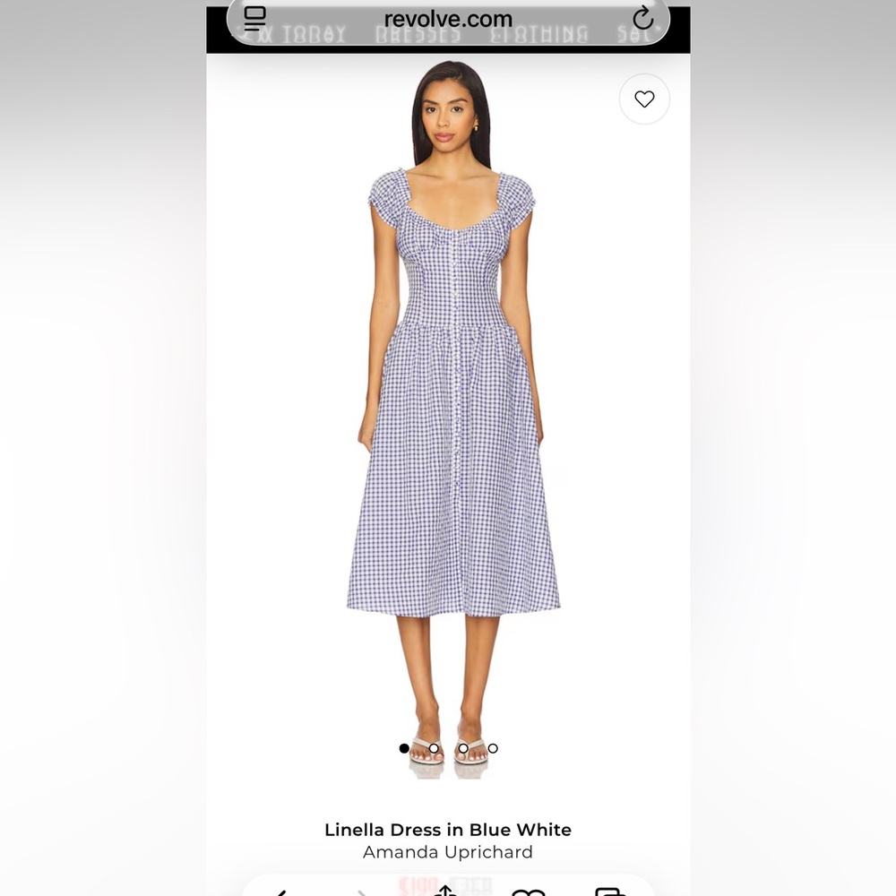 NWT! $268! Amanda Uprichard Linella Gingham Mini Dress, large! Gorgeous!